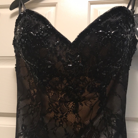 NWT Bicici & Coty Black Hand Beaded Evening dress - Picture 4 of 8